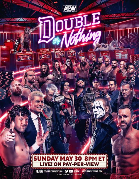 Aew™ Double Or Nothing 2021 Official Poster First Draft Behance