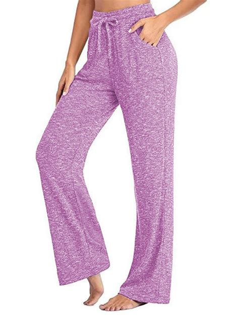 Lumento Lounge Pants For Women Pajama Pants High Waisted Casual Pants Plus Size Stretch Long