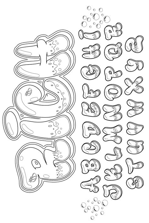 Moldes para letras cursiva graffiti alphabet lettering – Artofit