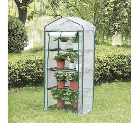 Serre De Jardin Pe Serre Pour Légumes Avec Porte Blanc 69x49x158cm