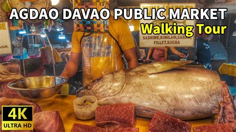 AGDAO DAVAO PUBLIC MARKET WALKING TOUR DAVAO CITY PHILIPPINES 4K