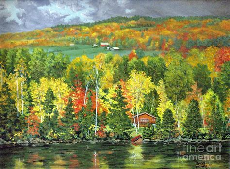 Across The Lake Painting By Roger Witmer Fine Art America