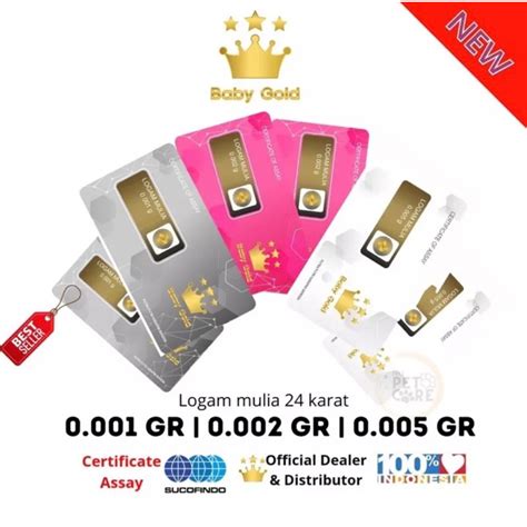 Jual BABYGOLD Emas Logam Mulia Original 24K 0 001 0 002 0 005 Gram Baby