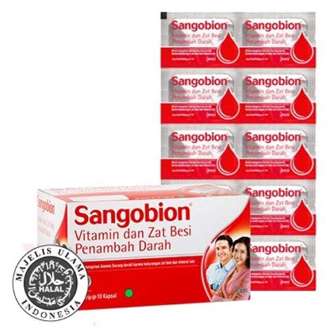 Jual SANGOBION Vitamin Dan Zat Besi Penambah Darah 1 Strip 10