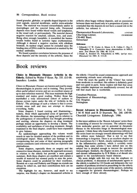 Recent Advances In Rheumatology Annals Of The Rheumatic Diseases