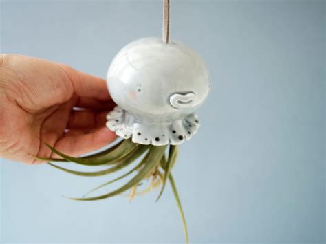 Jellyfish Hanging Planter A Cute Air Planter Jellyfish Shaped Etsy