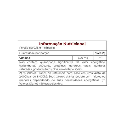 NAC N Acetil L Cisteína 600mg 60 Cápsulas Vitafor SOS Suplementos