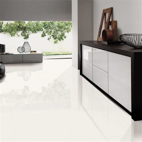 Bianco Polished Porcelain Tiles