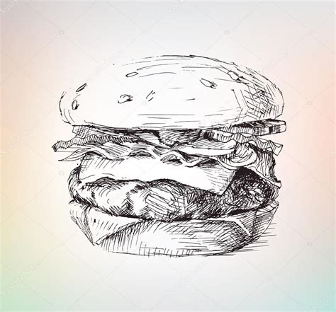 Hamburger Sketch at PaintingValley.com | Explore collection of Hamburger Sketch