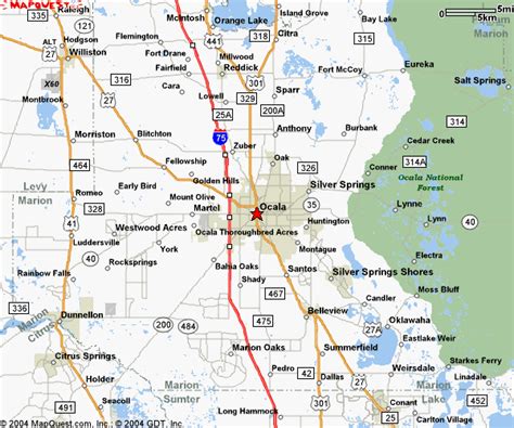 central florida, mid florida Ocala Florida Maps