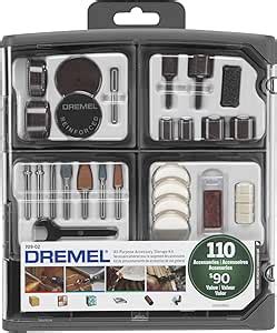 Dremel 709 02 110 Piece All Purpose Rotary Tool Accessory Kit Includes