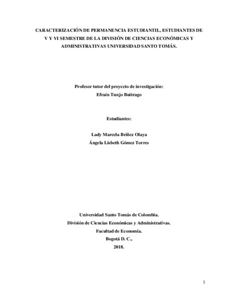 Pdf Caracterización De Permanencia Estudiantil Estudiantes De V Y Vi