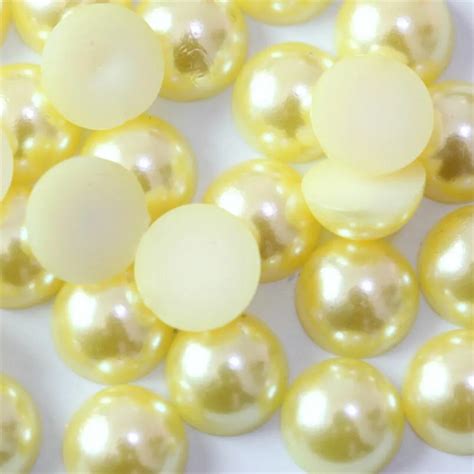 Aliexpress Buy Loose 1 5mm 14mm Lt Yellow Color Round Flatback