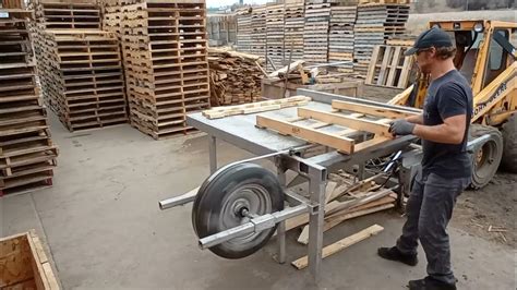 Pallet Dismantling Machine Diy Youtube