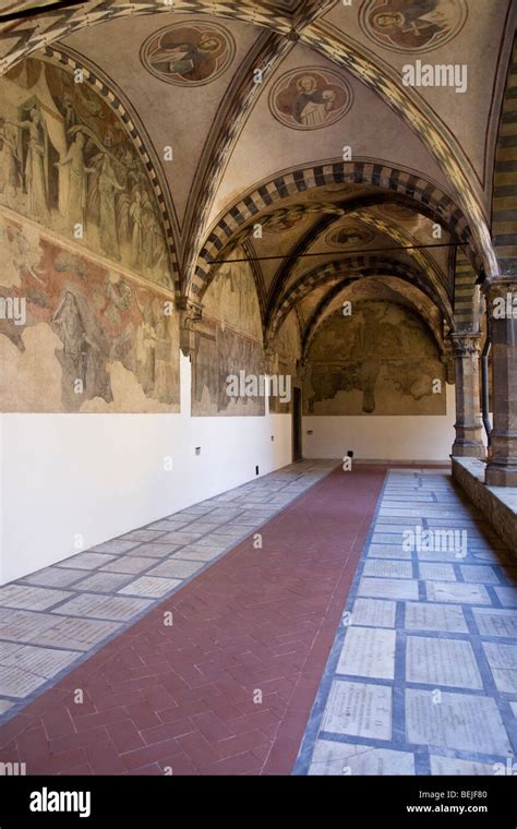 15th Century Frescoes in Chiostro Verde, Santa Maria Novella, Florence, Italy Stock Photo - Alamy