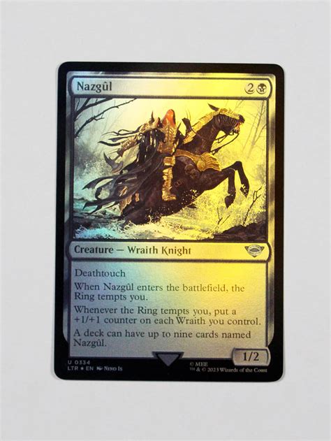 Nazg L Foil From The Lord Of The Rings Tales Of Middle Earth Ltr