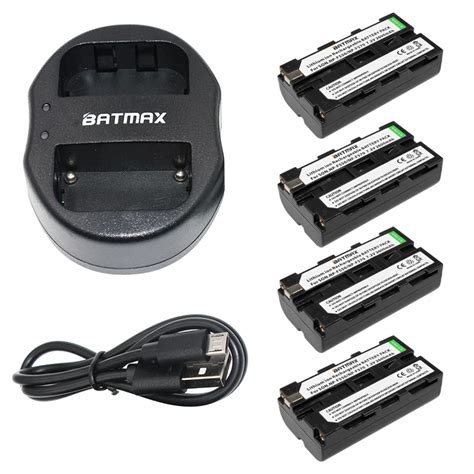 Batmax baterías recargables NP F550 NP F550 NP F570 cargador Dual USB