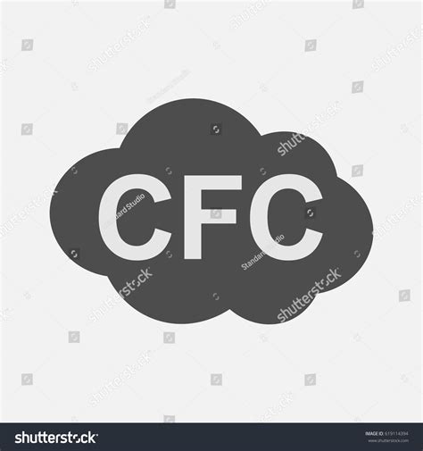 Cfc Icon Chlorofluorocarbon Formula Symbol Vector Stock Vector Royalty