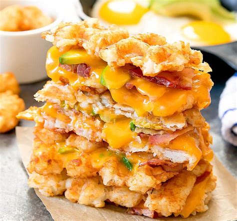 Tater Tot Waffle Grilled Cheese Kirbie S Cravings