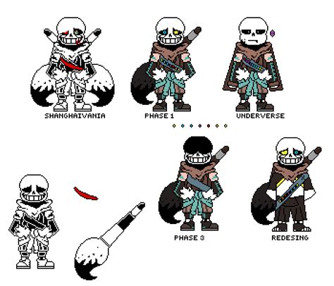 Pixilart My Ink Sans Sprite By Lekitu