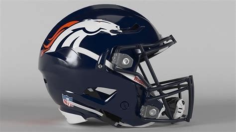 DENVER BRONCOS Helmet Football AFC WEST PBR 3D model | CGTrader