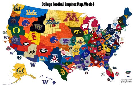 College Football Empires Map Map football college cfb empires fbs week ...