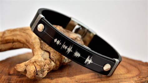 Sound Wave Heartbeat Bracelet For Men Anniversary Gift Ideas Etsy