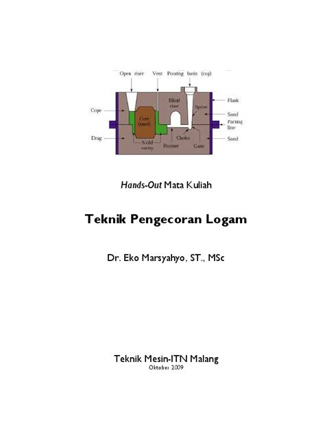 Pdf Teknik Pengecoran Logam