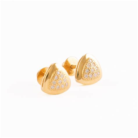 22kt Yellow Gold Ear Stud Es0000869 Swarnamahal Jewellers Ltd