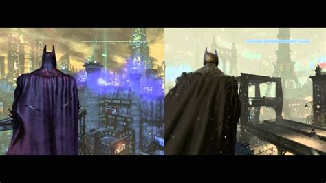 Batman Arkham City Vs Arkham Origins Gotham City Comparison Batman