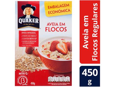 Aveia Flocos Regulares Quaker G Aveia Magazine Luiza