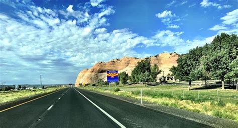 "Welcome To Arizona" I-40 at the New Mexico/Arizona border on a ...