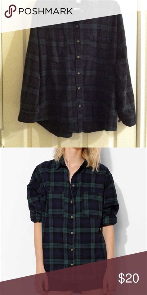 Vintage Dark Green Oversized Fall Flannel Fall Flannel Green Flannel