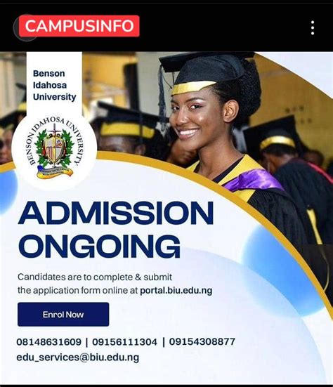 BENSON IDAHOSA UNIVERSITY RELEASES POST UTME/JUPEB ADMISSION FORM FOR ...