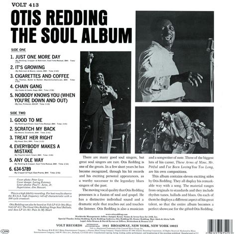 The Soul Album Vinyl Otis Redding