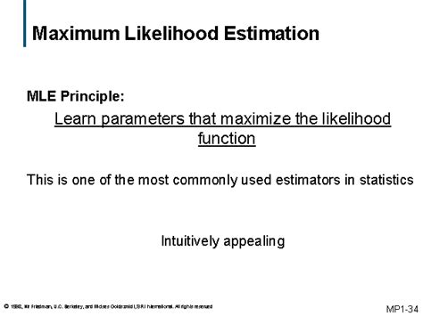 Maximum Likelihood Estimation