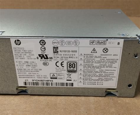 HP ProDesk 600 G3 G4 G5 SFF 180W Power Supply L08404 004 PA 1181 3HC