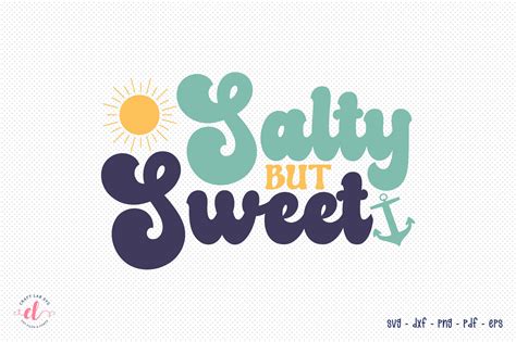 Retro Summer SVG Salty But Sweet SVG Graphic By CraftlabSVG Creative