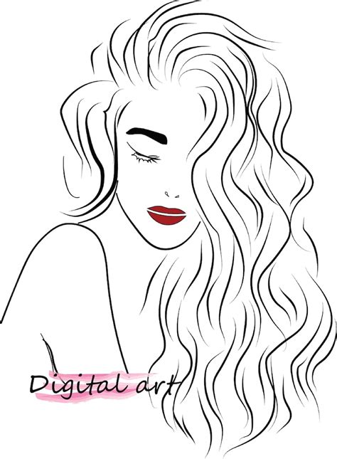 Women Line Art Drawing Wall Artline Art Posterhouse Etsy