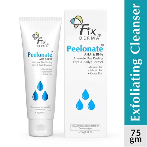 Buy Fixderma 2 Mandelic Acid 1 Salicylic Acid Peelonate Aha And Bha Face And Body Cleanser 75g