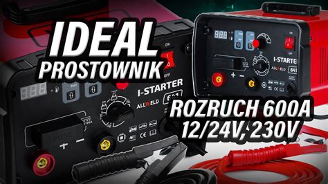 Prostownik Inwertorowy Rozruch 600A Z Miernikiem Ideal I Starter 641