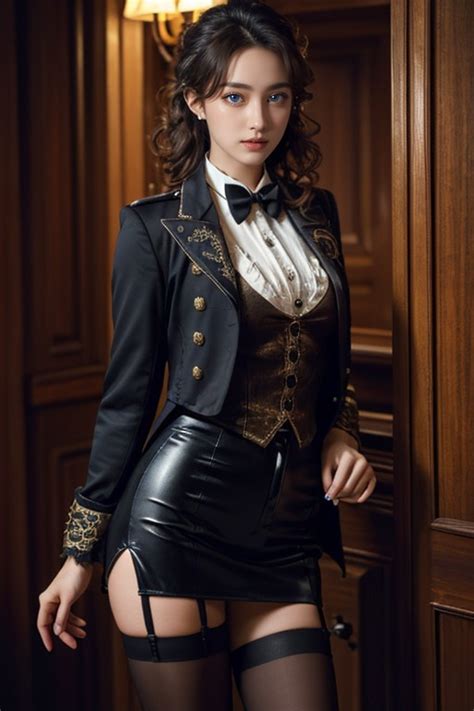 Curly Tailcoat Steampunk AI Porn