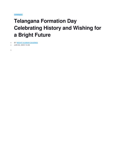 PPT Telangana Formation Day Celebrating History And Wishing For A