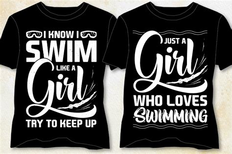 Swimming T-Shirt Design Graphic by T-Shirt Design Bundle · Creative Fabrica