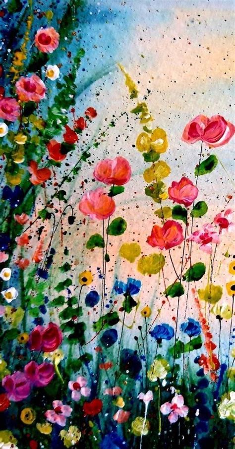 Pin by Chanda on Acrylique | Abstract flower art, Flower art painting ...