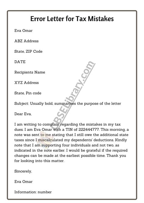 8 Sample Letter Of Error Format Samples And Examples Of Error