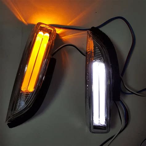 Pcs Rearview Rear View Mirror Led Turn Signal Light Corner Side Lamp