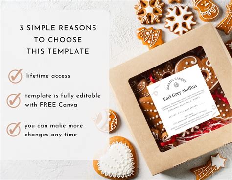 Editable Cookie Label Template Cottage Law Labels Template | Etsy ...