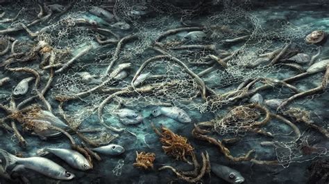 KREA Thousands Of Dead Fish Under Water Fish Hooks Seaweed Highly