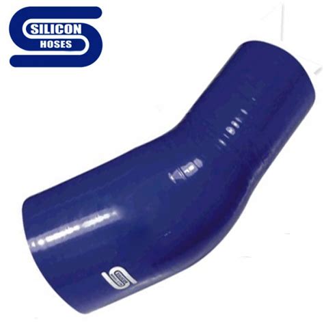 Durite silicone reducteur coudée 45 bleu Silicon Hoses